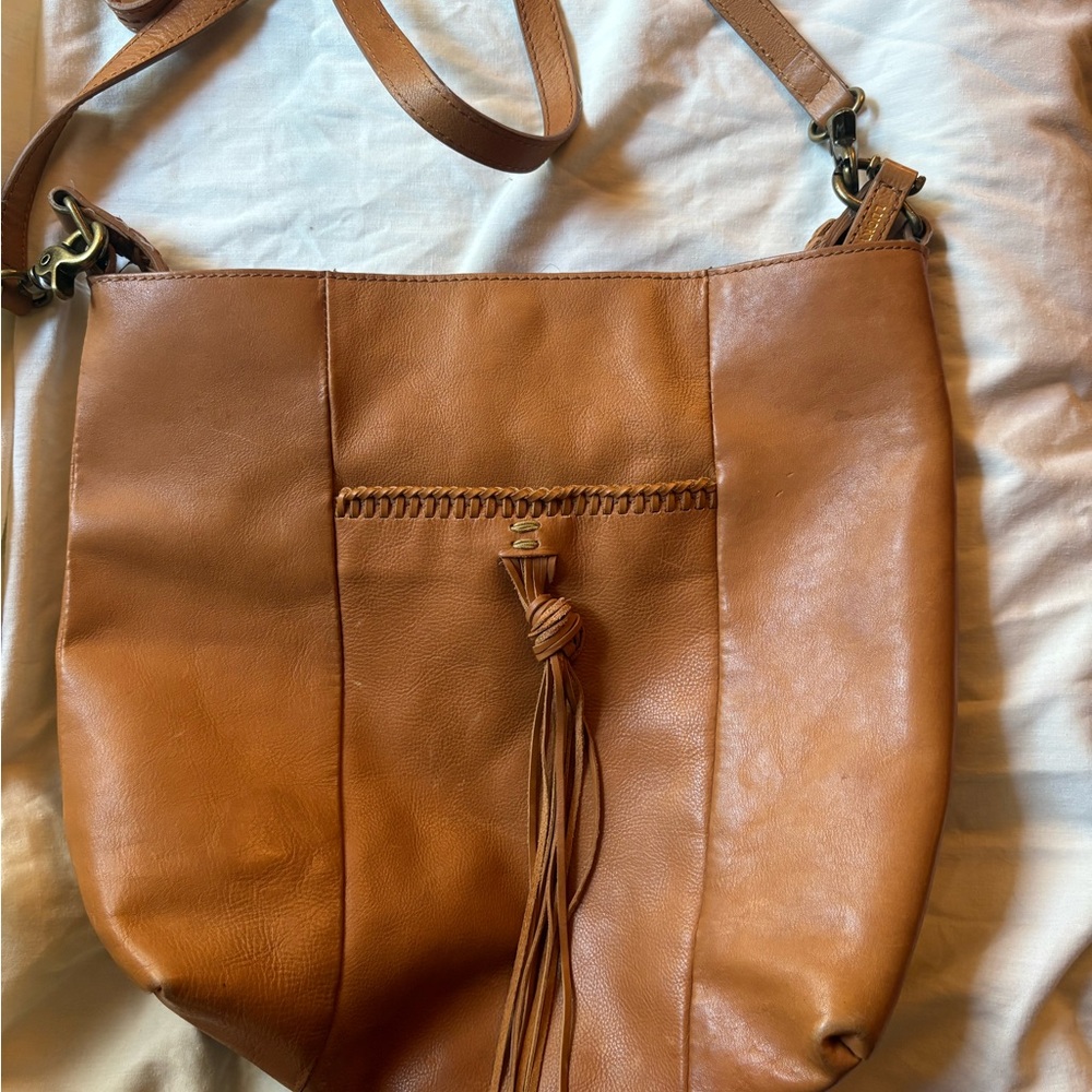 Lucky Brand Tan Leather Shoulder Bag